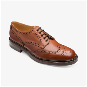 Loake Chester Mahogany Brogue Shoe Rubber Sole Size 8 Only/